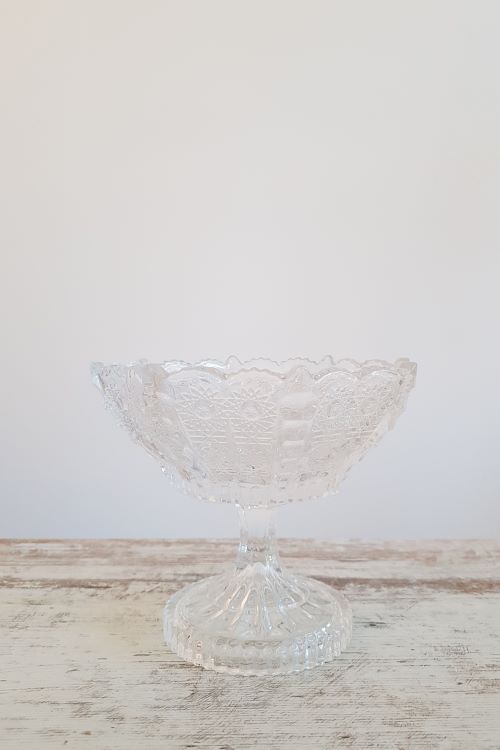 Stiklinės vazos desertinės ant kojelės - nuoma - Asta Deko